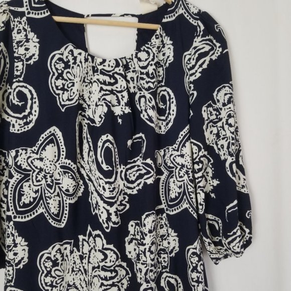 Pink Owl floral 3/4 sleeves floral mini dress size M (216) - Picture 6 of 7